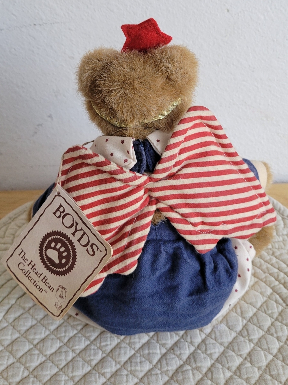 Boyds Bears Plush 10" Bear in Navy Outfit with Red Star Hat - Picture 4 of 8